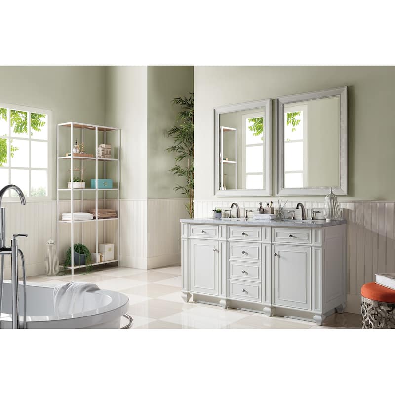 James Martin Vanities Bristol 60" Double Vanity, Bright White