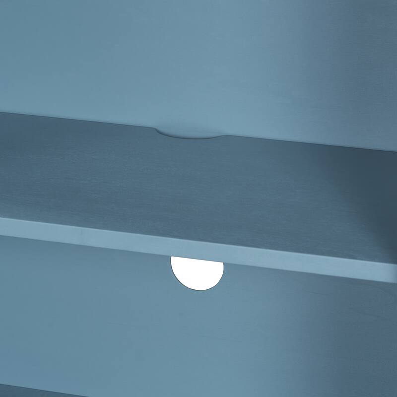 Retro 4-Door Sideboard with Distressed and Adjustable Shelves