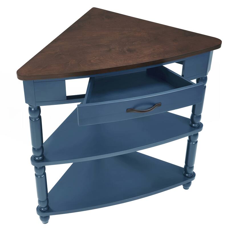33.8 Inch Small Triangle Corner Table