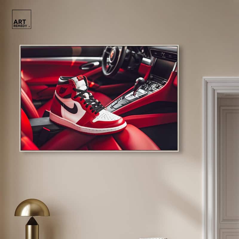 Sneaker Car Red Canvas by Art Remedy