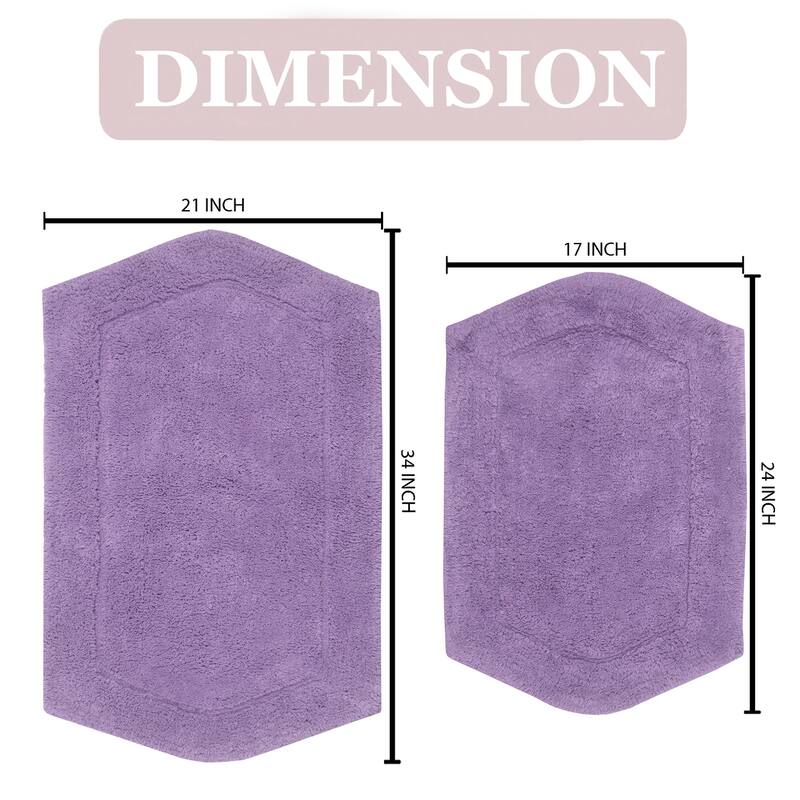 Home Weavers Porch & Den Heesacker Cotton 2-piece Bath Rug Set