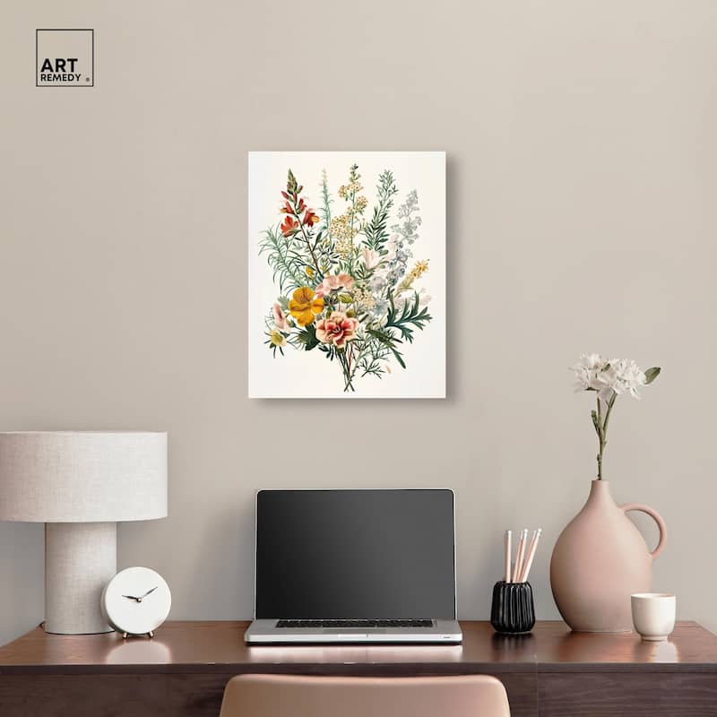 Quaint Bouquet Canvas by Art Remedy, Gallery Wrapped