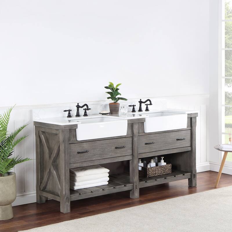 Miseno MV-NM-701672 Villareal 72" Free Standing Double Basin Vanity