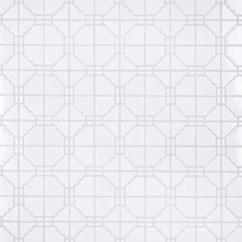 Merola Tile Osaka Glossy White 11-7/8" x 11-7/8" Porcelain Floor and Wall Tile