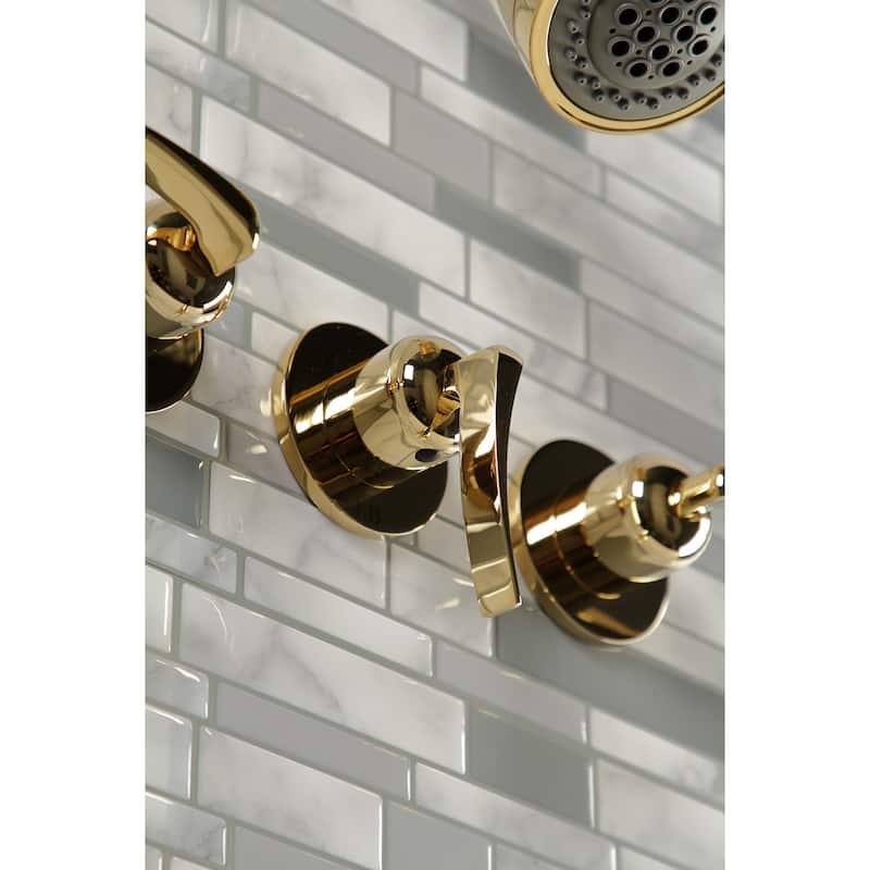 Kingston Brass Centurion Three-Handle Tub and Shower Faucet