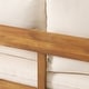 preview thumbnail 13 of 13, Brooklyn Outdoor Acacia Wood 5 Seater Sectional Sofa Chat Set with Cushions by Christopher Knight Home