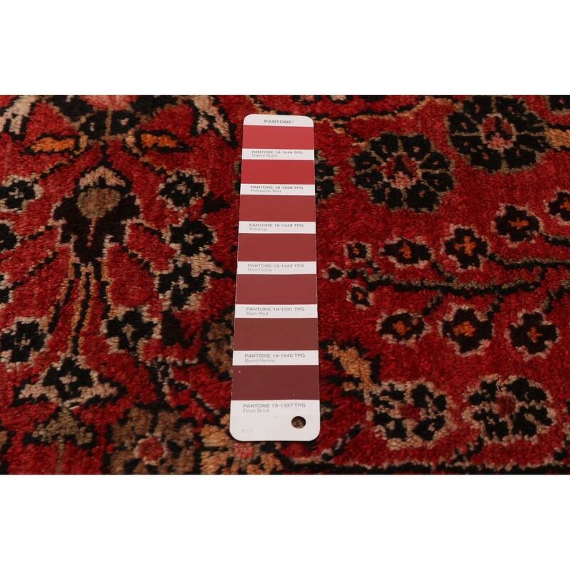 ECARPETGALLERY Hand-knotted Andelz Red Wool Rug - 3'5 x 14'9