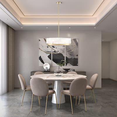 Artcraft Skye 6-Light Chandelier - Brushed Brass Finish