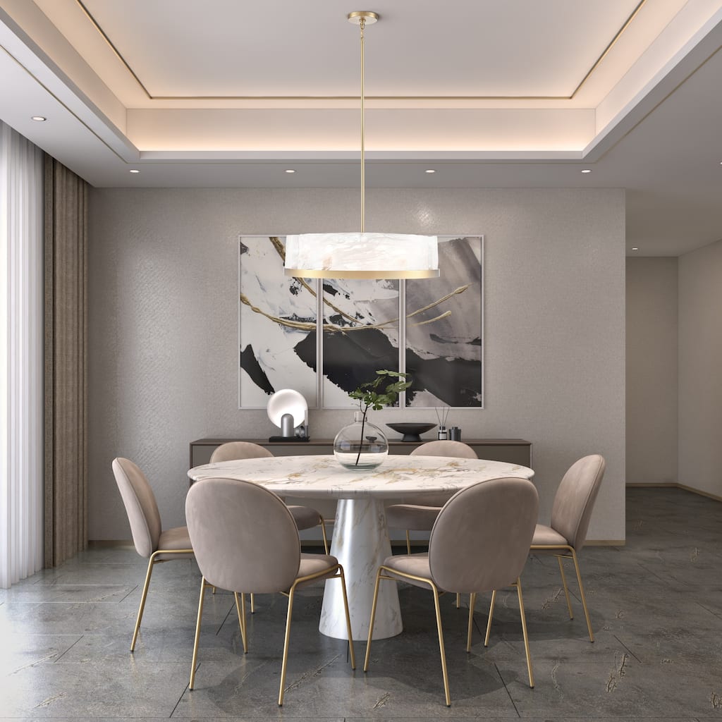 Artcraft Skye 6-Light Chandelier - Brushed Brass Finish