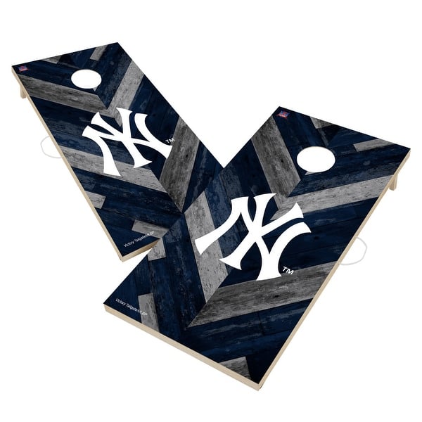 slide 2 of 5, New York Yankees MLB Cornhole Board Set Include Carrying Case