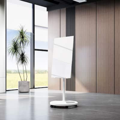 Tempered Glass Whiteboard with Adjustable Height