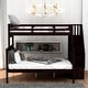 preview thumbnail 1 of 31, Wood Bunk Bed with Storage Staircase and Guard Rail Espresso