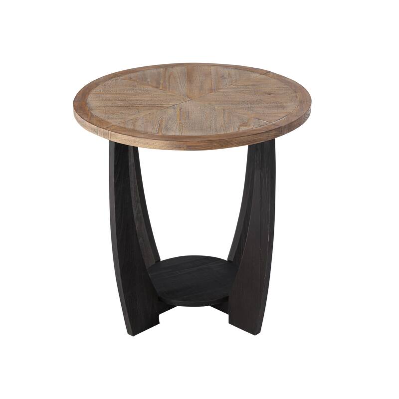 COZAYH Rustic Farmhouse End Table, French Country Accent Coffee Table for Family, Small Spaces
