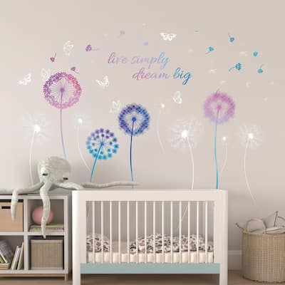 Live Simply with Butterflies Kids Wall Stickers Nursery Decals DIY Art - Multi