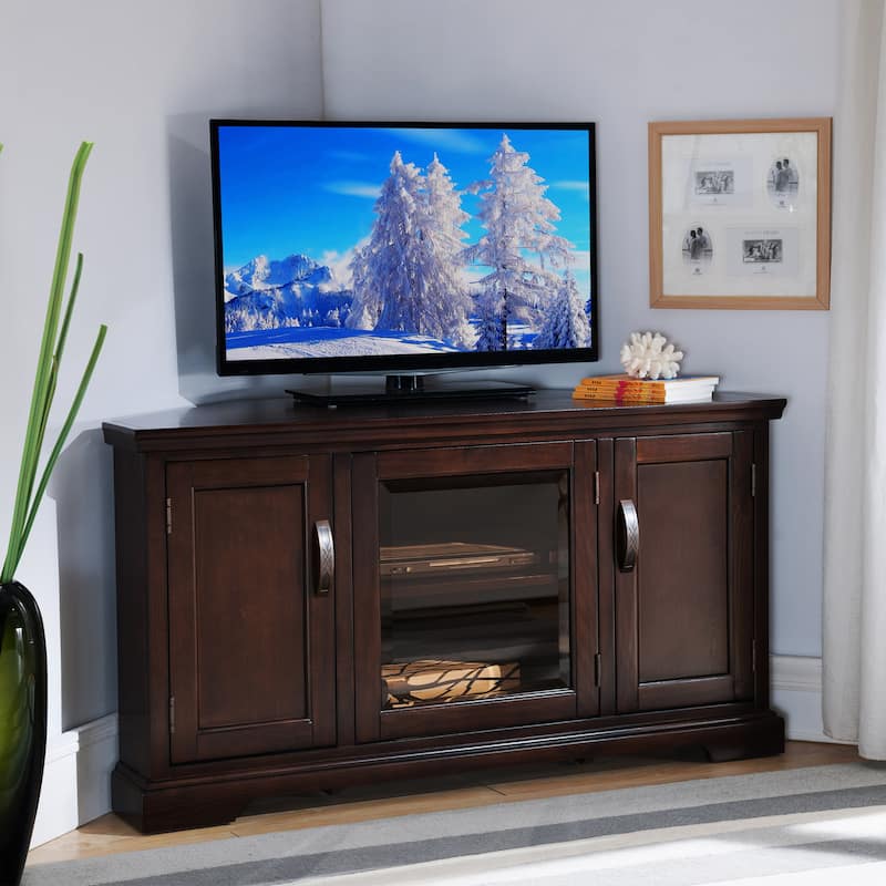 Leick Home Solid Wood Mission Corner TV Stand