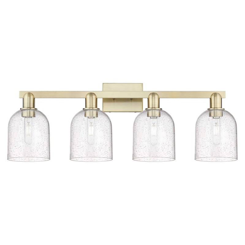 Innovations Lighting 716-4W-12-33 Bella Vanity Bella 4 Light 33" Wide - Antique Brass / Seedy