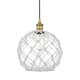 Option Brushed Brass / Clear Glass / White Rope