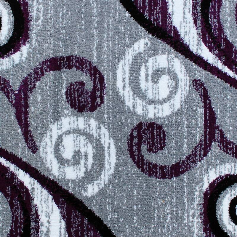 Modern Distressed Swirl Abstract Style Indoor Area Rug