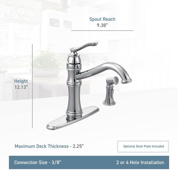 Shop Moen 7245 Belfield High Arc Single Handle Kitchen Faucet With