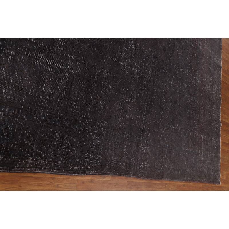 Distressed Over-Dyed Anatolian Turkish Vintage Handmade Wool Carpet - 9'2" x 12'2"