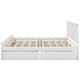 preview thumbnail 13 of 11, King Platform Bed with 4 Drawers, Headboard & Support Legs, White