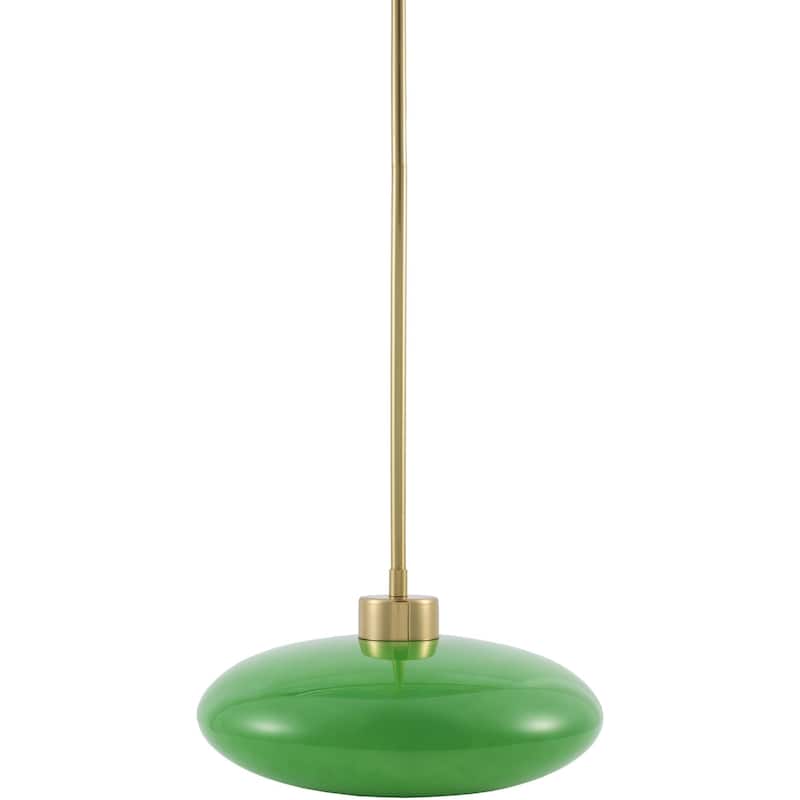 Livabliss Nozay Cottage Pendant - 12"L x 12"W x 4"H - Bright Green