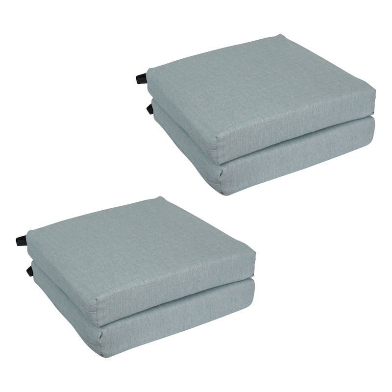 20-inch by 19-inch Premium Woven Olefin Indoor/Outdoor Chair Cushions (Set of 4) - 20 x 19 - Scope Breeze