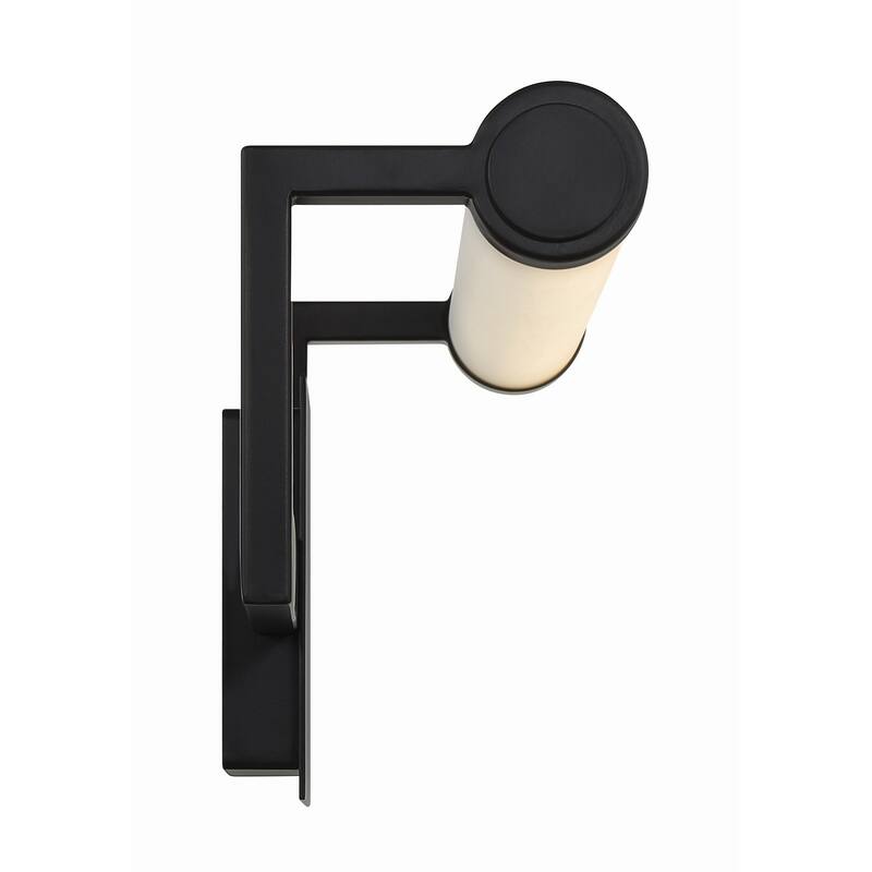 Clinton 1 Light Matte Black Bathroom Vanity - 26.25"W x 8"H x 5"D