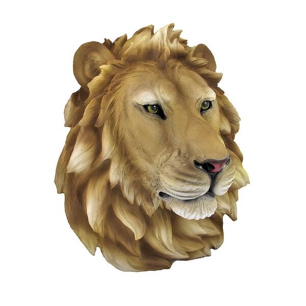Shop African Lion Head Mount Wall Statue Bust Leo 16 X 14 5 X 8 Inches Overstock 16751134