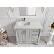 preview thumbnail 45 of 128, Willow Collections 36 in x 22 Aberdeen Freestanding Left Offset Sink Bathroom Vanity with Quartz or Marble Countertop 2" Carrara Quartz - Coventry Gray