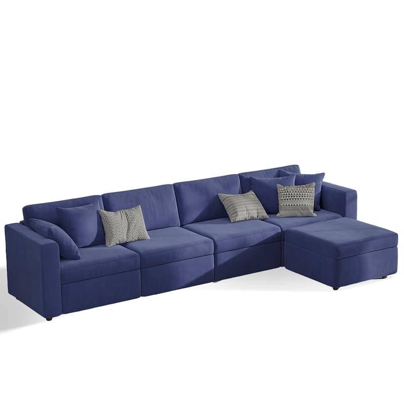 Pocassy Cloud Sofa Modular Sectional Couch with Seat Storage