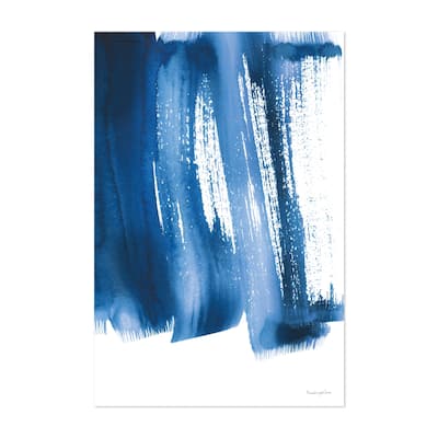 Bold Blue I Illustration Abstract Coastal Ocean Sea Art Print/Poster ...