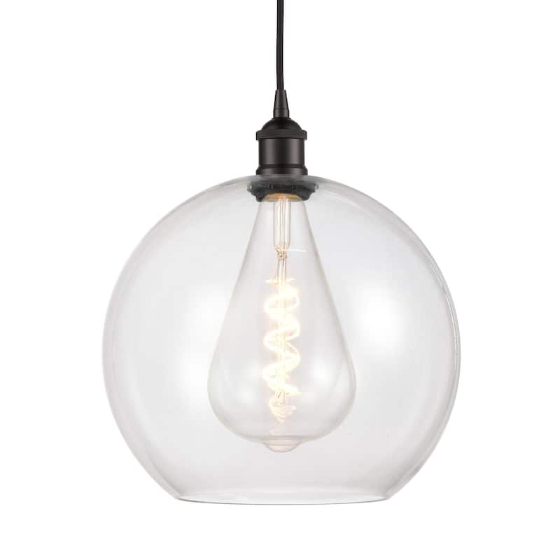 Innovations Lighting 616-1P-14-12 Athens Pendant Athens 12" Wide - Oil Rubbed Bronze / Clear