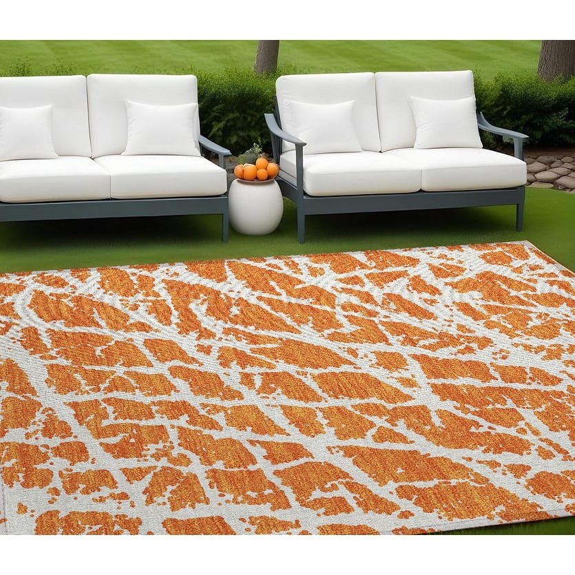 Nalu Artistic Abstract Weather Resistant Classic Meets Modern Outdoor Rug