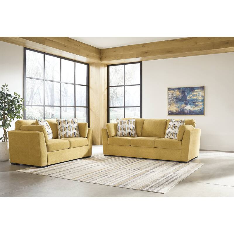 Signature Design by Ashley Keerwick 2-Piece Upholstery Package - 94"W x 41"D x 39"H - Yellow