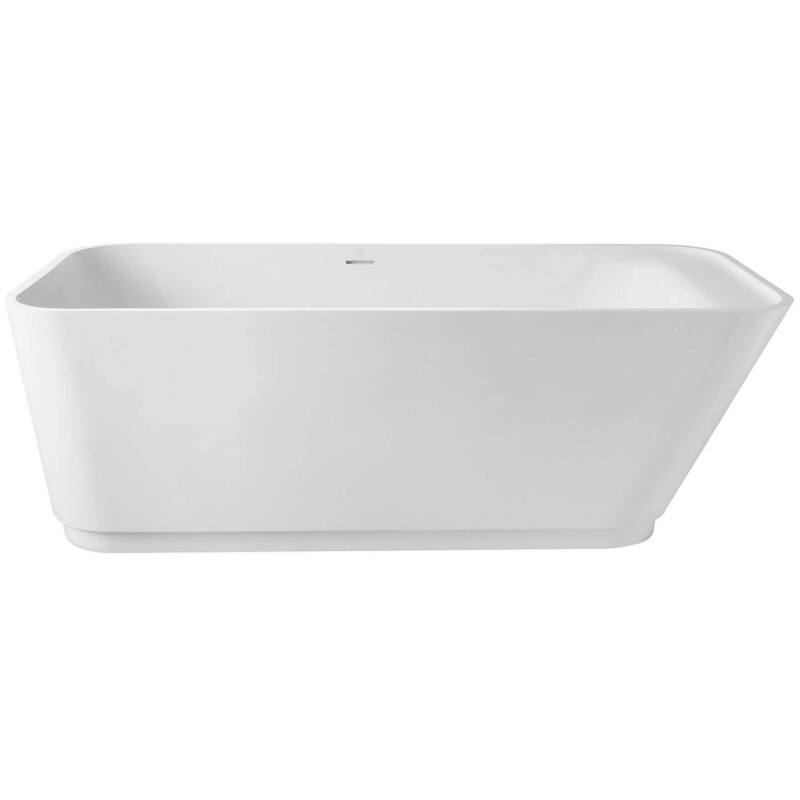 DXV DXV Modulus 72" Free Standing Acrylic Soaking Tub with Center - Canvas White