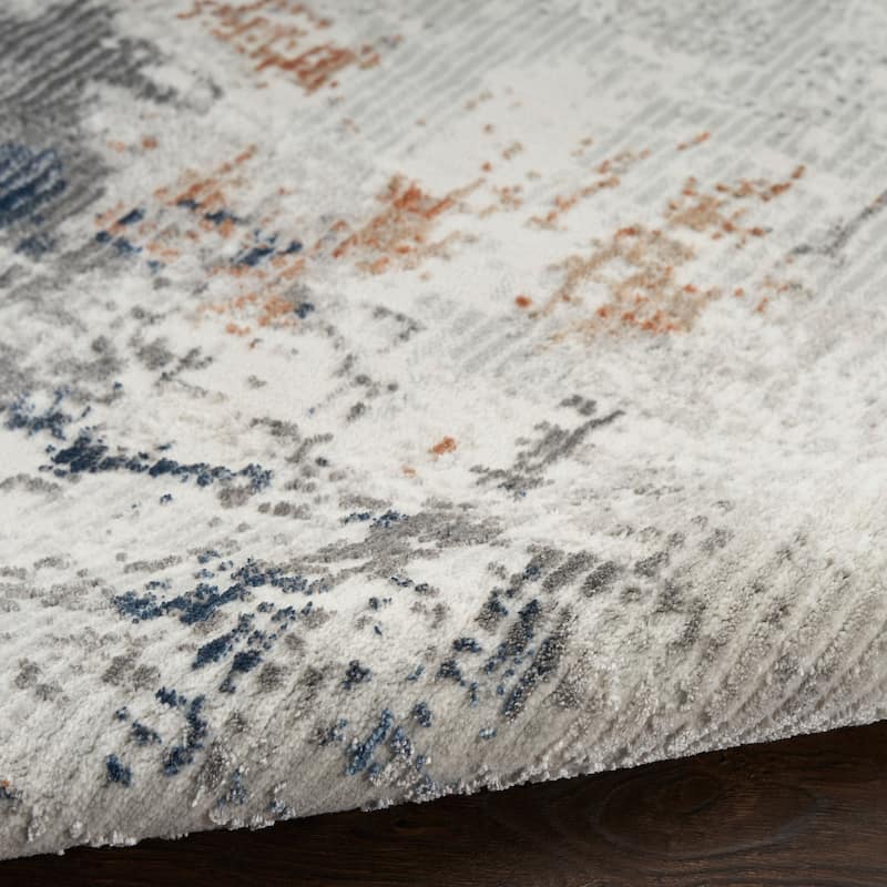 Nourison Home Texture Indoor only Grey Abstract Area Rug - 7' 10" x 9' 10"