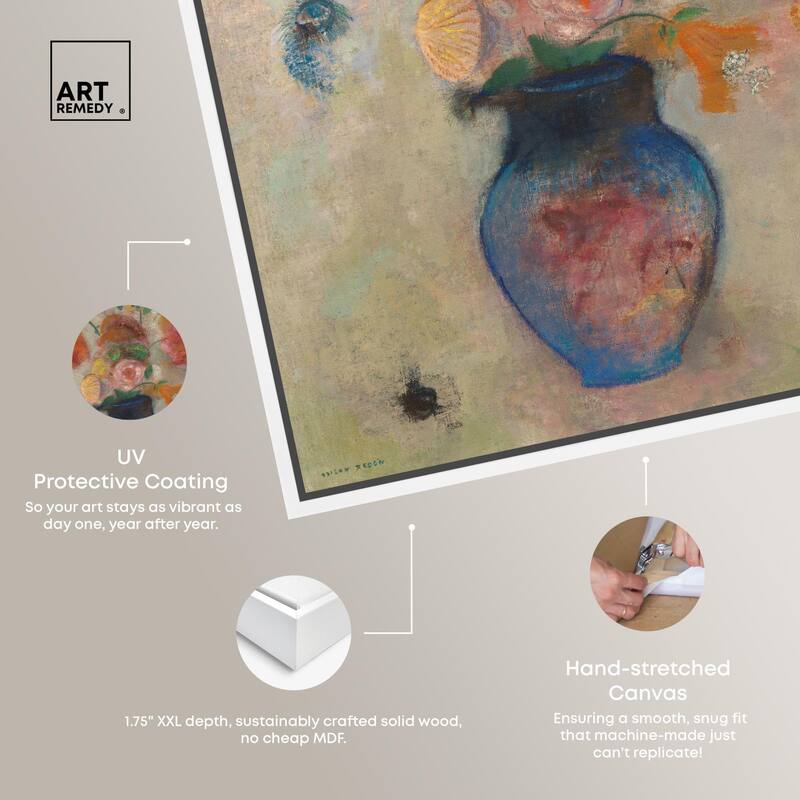 Vase with Flowers 1990 Canvas by Art Remedy