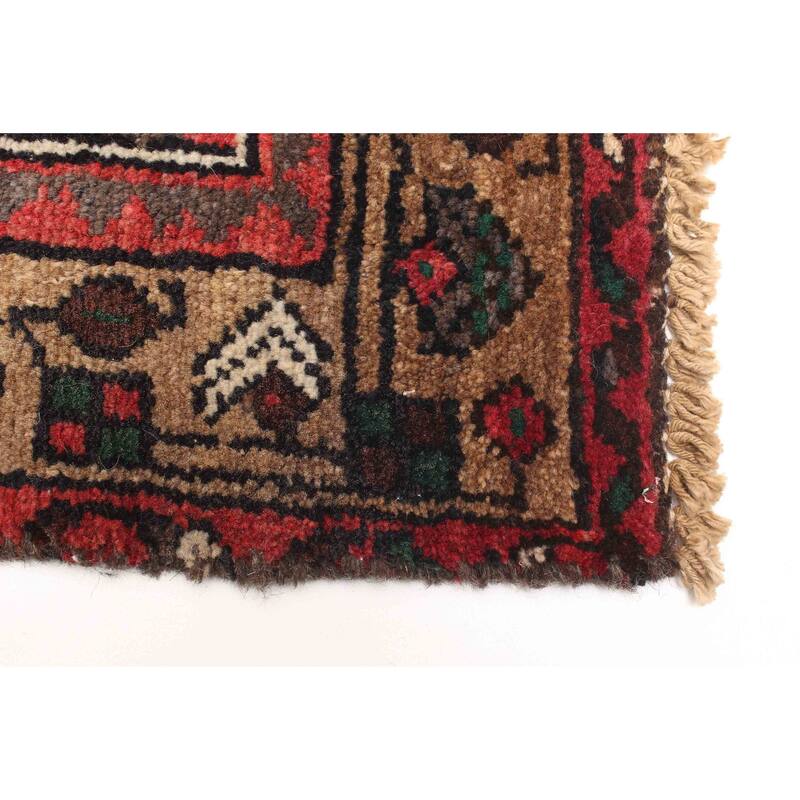 ECARPETGALLERY Hand-knotted Andelz Red Wool Rug - 3'5 x 9'8