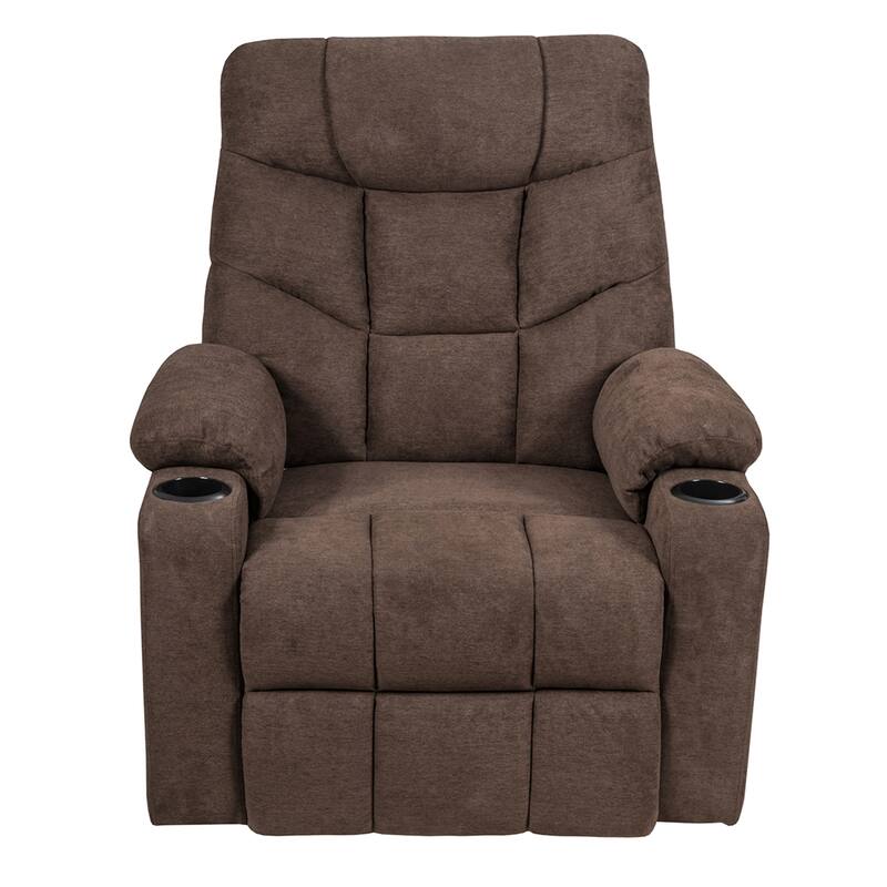 Gymax Power Lift Massage Recliner Fabric Sofa Chair w/ Remote Control - See Details