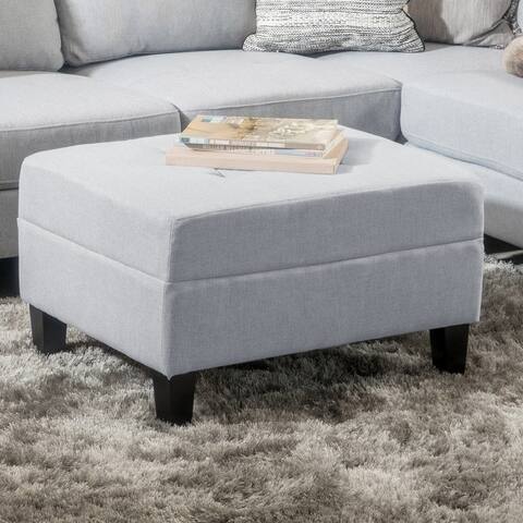 Zahra Tufted Fabric Ottoman by Christopher Knight Home
