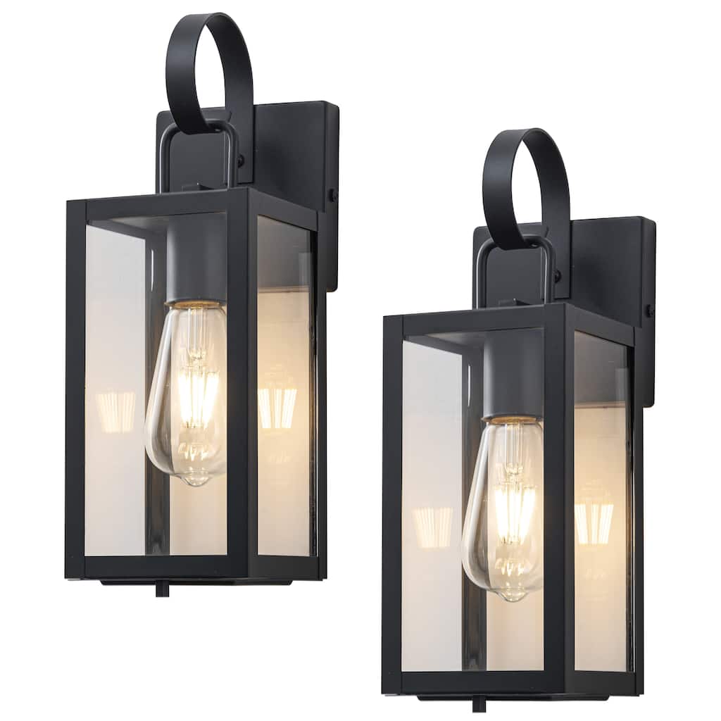 C Cattleya 2-Pack Dusk to Dawn Outdoor Wall Lights with Closed Bottom