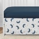 preview thumbnail 4 of 4, Woodland Bear and Owl Boy or Girl 4pc Nursery Crib Bedding Set - Navy Blue Grey Gold Black Celestial Moon Star Watercolor Forest