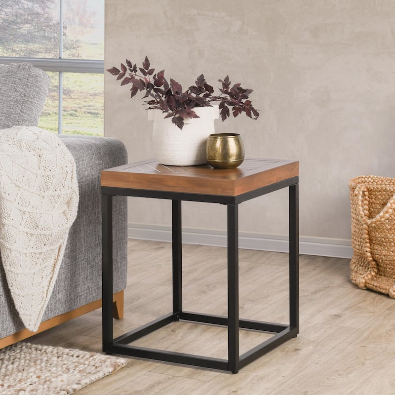 Chantel Square End Table by Kosas Home - Wood