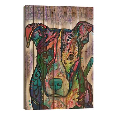 Luv Me Print On Wood by Dean Russo - Multi-Color