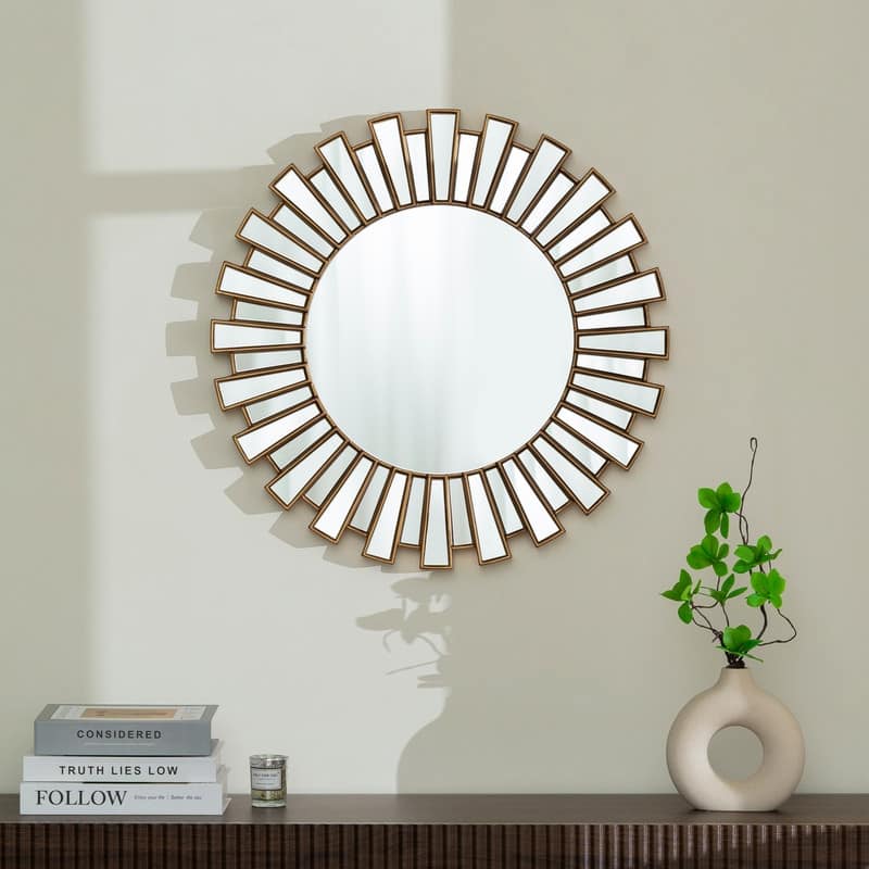 Sunburst Decorative Round Wall Mirror
