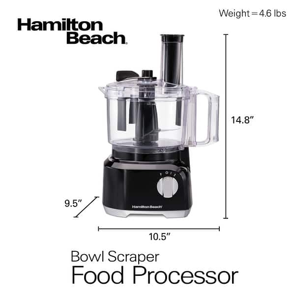 Hamilton Beach 8 Cup Food Processor with BuiltIn Bowl Scraper Bed
