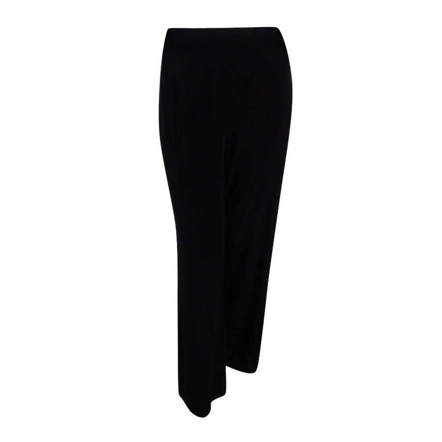 black velvet wide leg pants