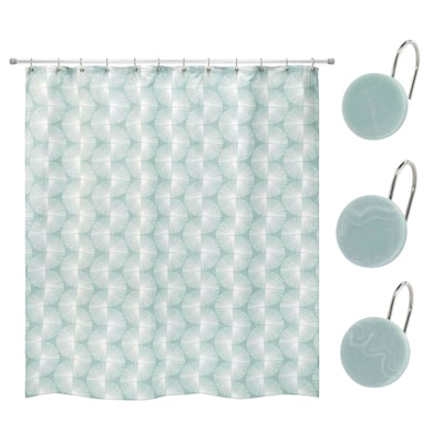 Nicole Miller Kendall Oasis Shower Curtain & Hook Set