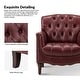 preview thumbnail 58 of 68, HULALA HOME Wemer Traditional Genuine Leather Armchair with Tufted Back